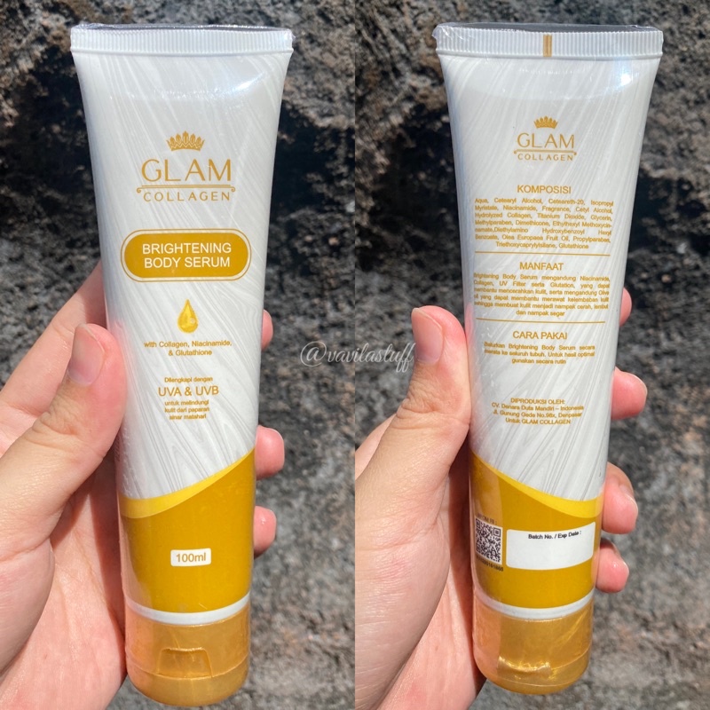 Jual Glam Collagen Brightening Body Serum 100ml Shopee Indonesia