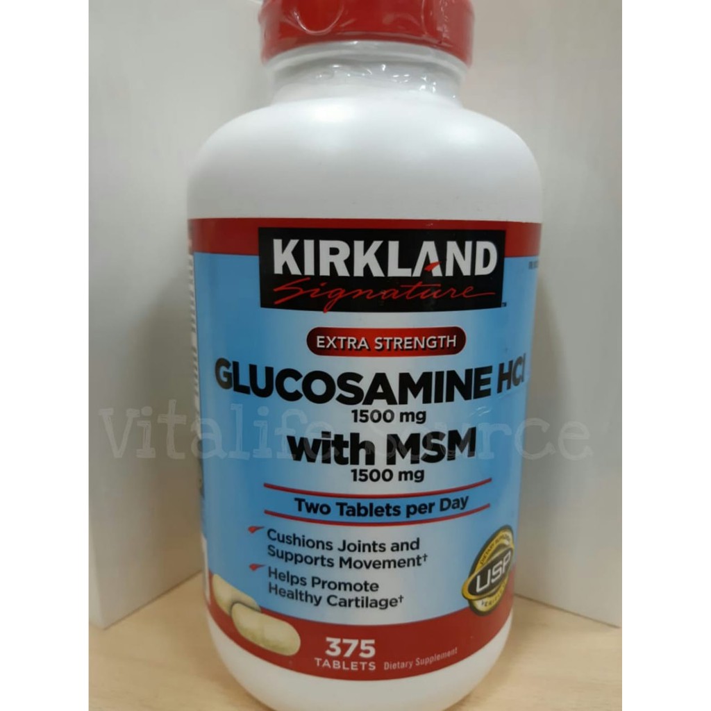 Jual Kirkland Signature Extra Strength Glucosamine HCI 1500mg, 375 Tabs