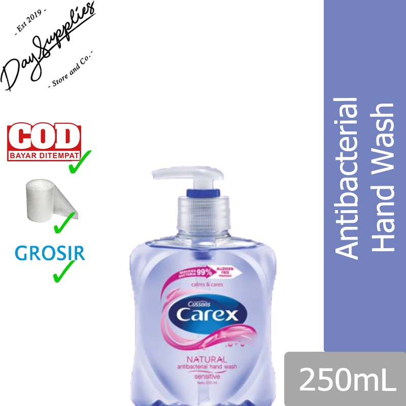 Jual Carex Sensitive Antibacterial Hand Wash 250ml Sabun Cuci Tangan Antibakteri Botol 250 Ml