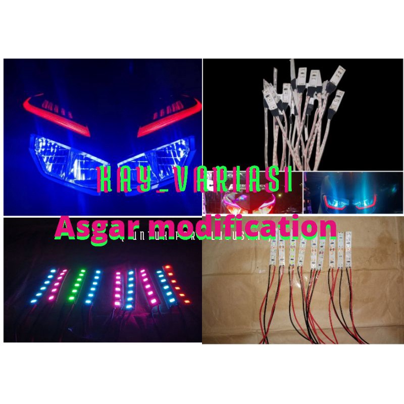 Jual lampu led demon egle eyes devil 3 titik,6titik,9titik dc 12v drl ...