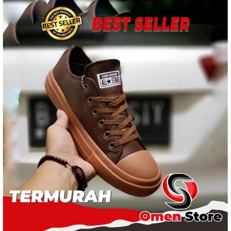 Jual New Sepatu Converse allstar Kulit Pendek Termurah by Omen