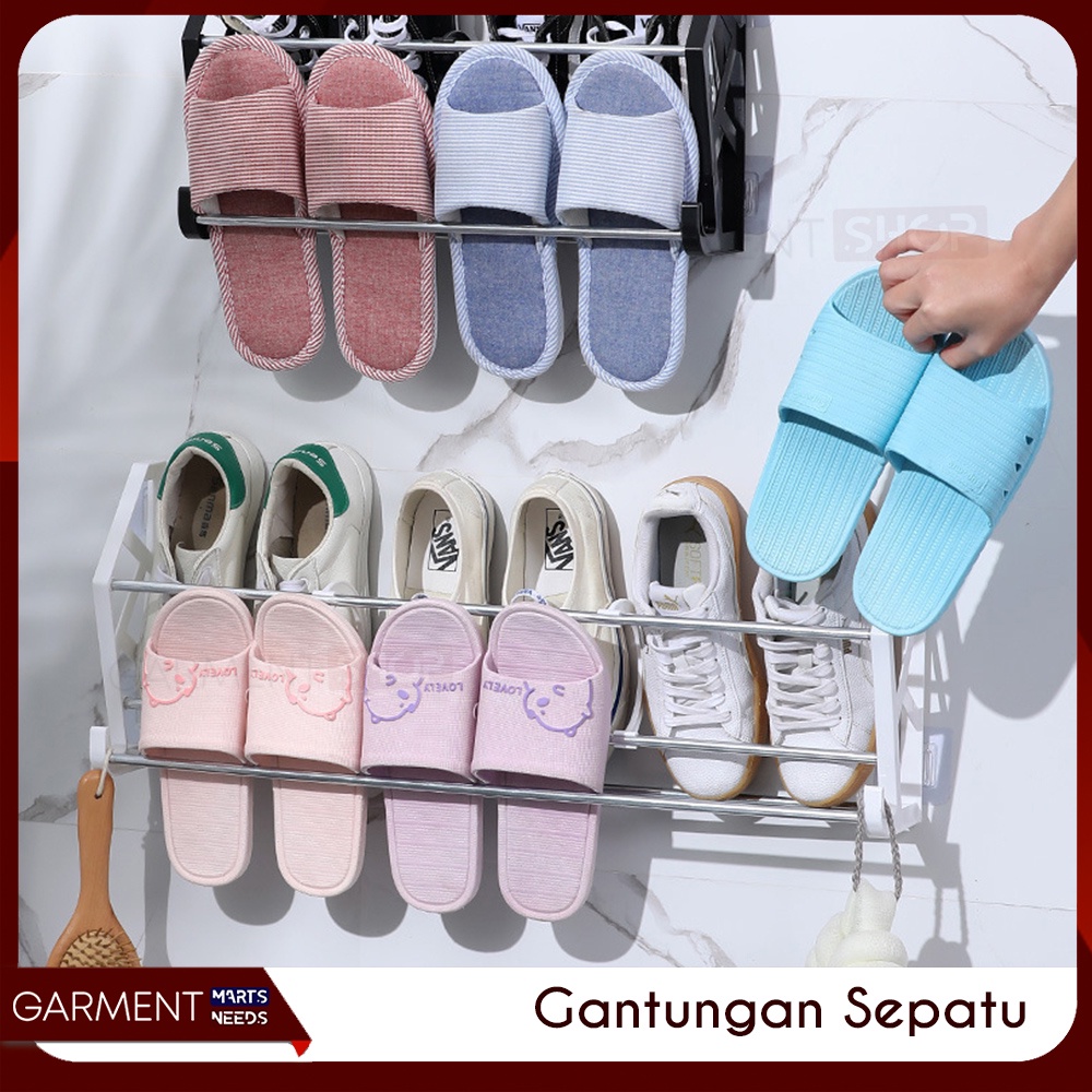 Jual Ganpatu Rak Sepatu Tempel Tempat Sendal Gantung Dinding Shoes