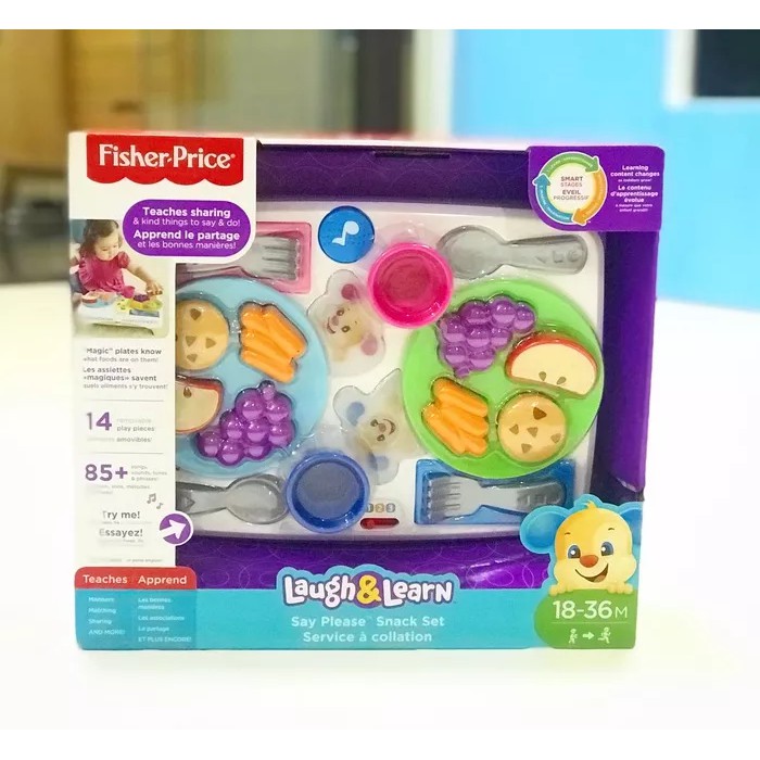 Fisher price laugh and sale learn say please snack set