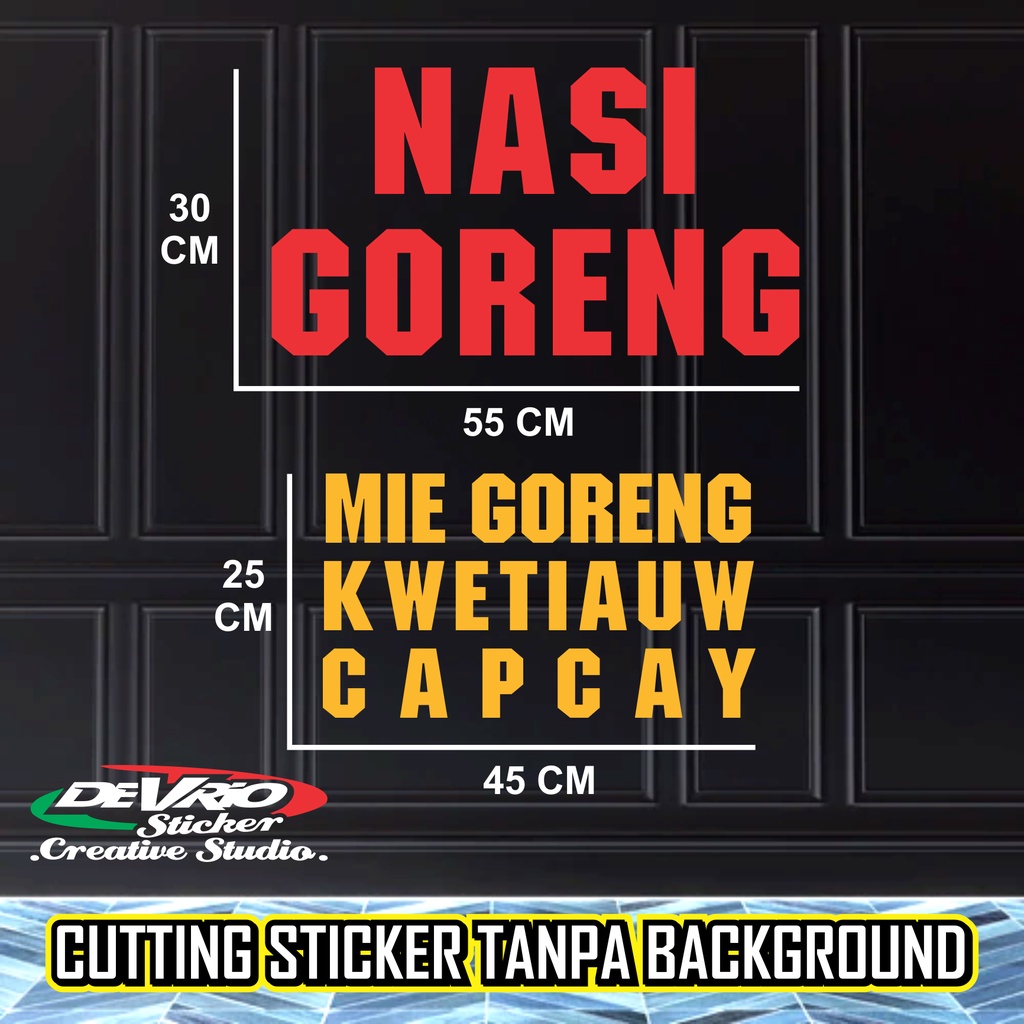 Jual Stiker Kaca Gerobak Gerobag Warung Nasi Goreng Cutting Sticker