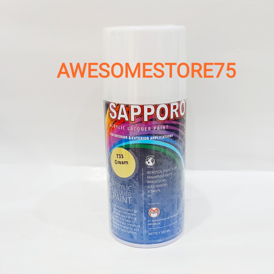 Jual SAPPORO 733 CREAM Krem Ivory Cat Semprot Pilox Pylox | Shopee ...