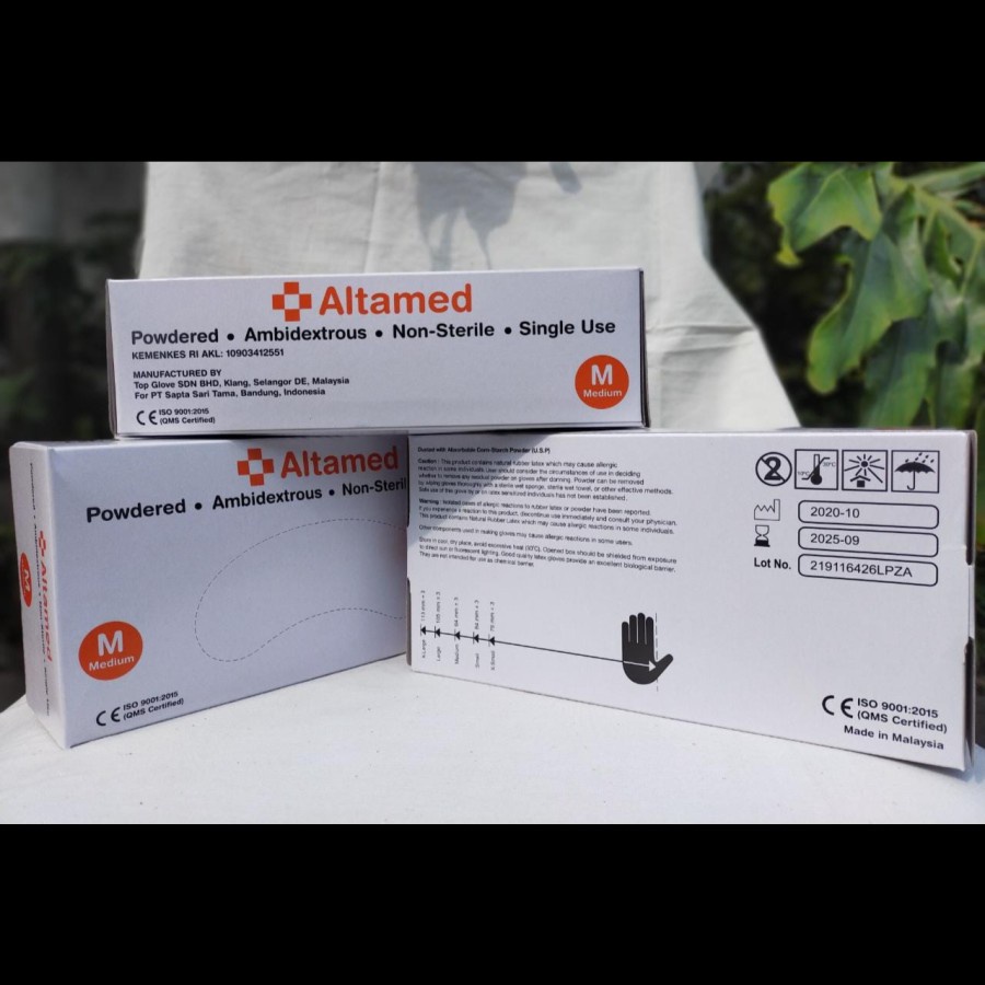 Jual Sarung Tangan ALTAMED Latex Glove - Sarung Tangan Medis ALTAMED ...