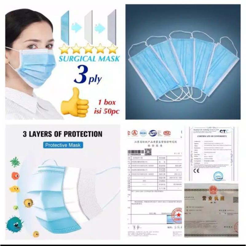 Jual masker 3-ply | Shopee Indonesia