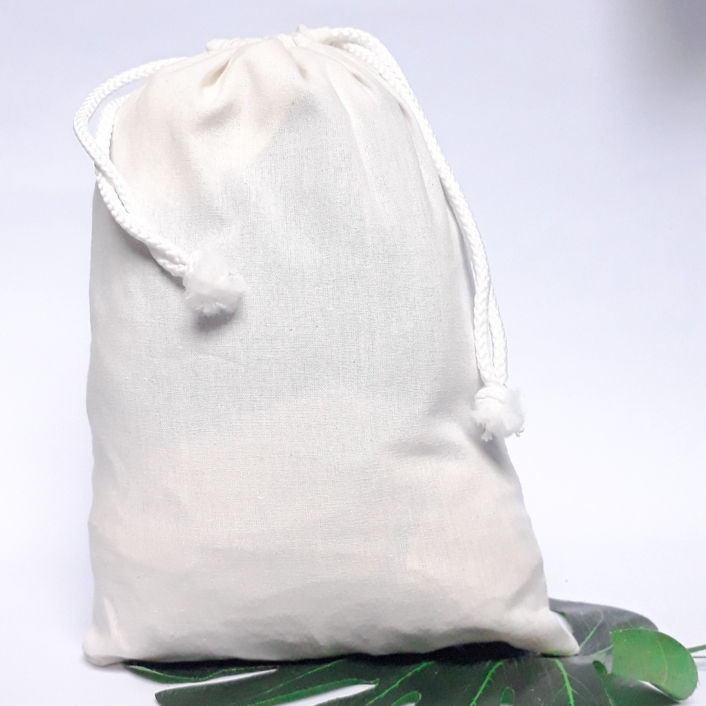 Jual Pouch Serut Blacu |Tas Blacu Serut Polos | Tote bag Serut Polos