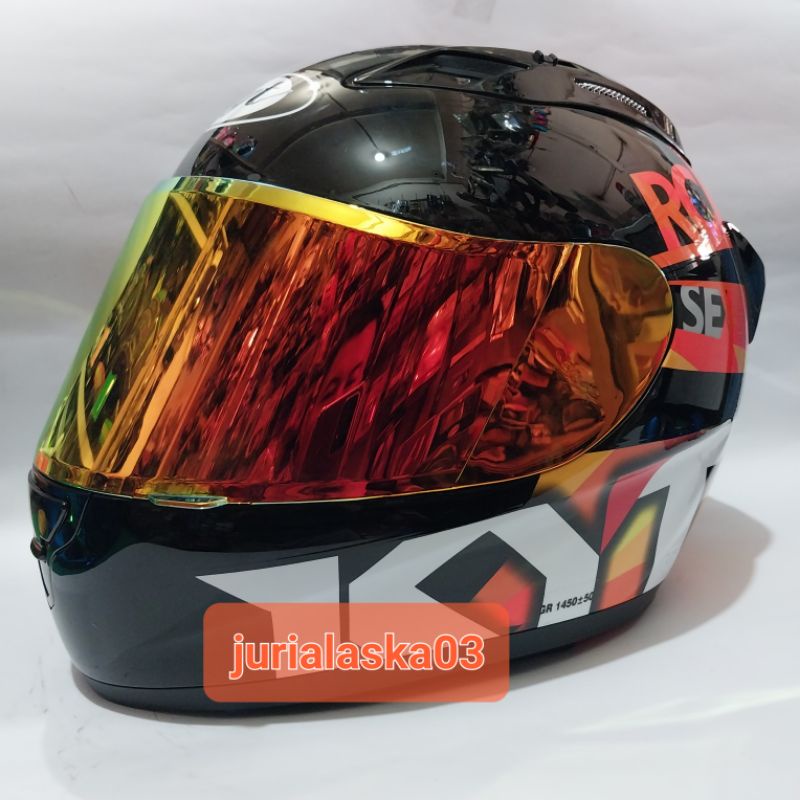 Jual HELM KYT RC7 19 BLACK ORANGE FULL FACE SINGLE VISOR Shopee