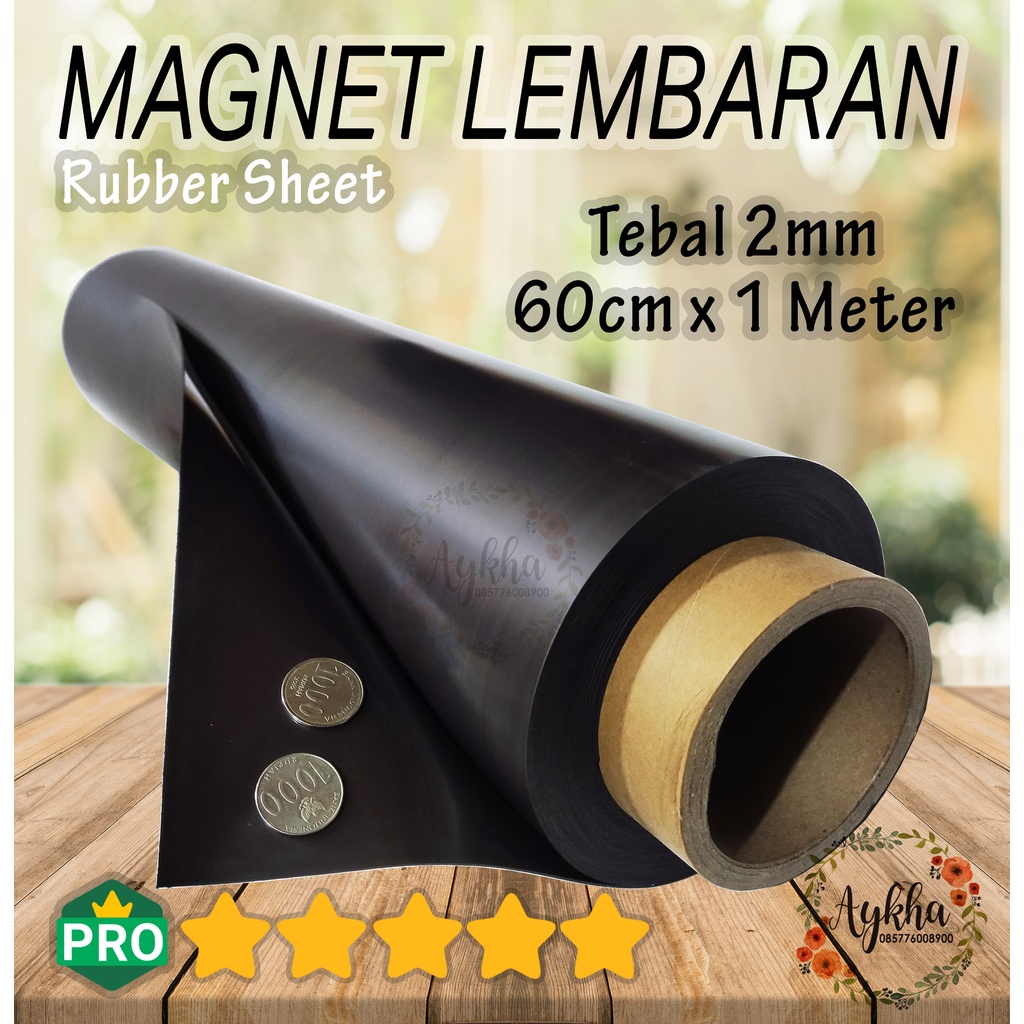 Jual Magnet Lembaran Sheet Strip Karet Rubber Flexible Ukuran 100cm X