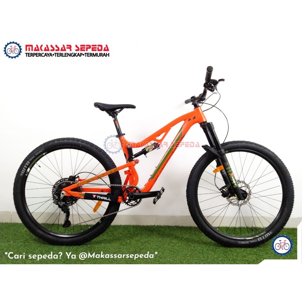 SEPEDA MTB THRILL RICOCHET T120 4.0 ORANGE GREEN