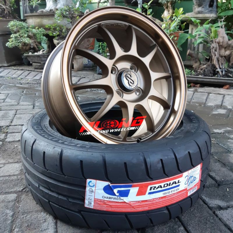 Jual VELG Repl. Enkei Es-Tarmac R15 Bronze | Shopee Indonesia