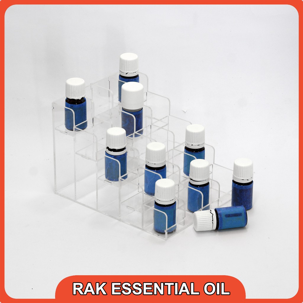 Jual Rak Display Essential Oil Akrilik Tingkat Multifungsi 20 Slot ...