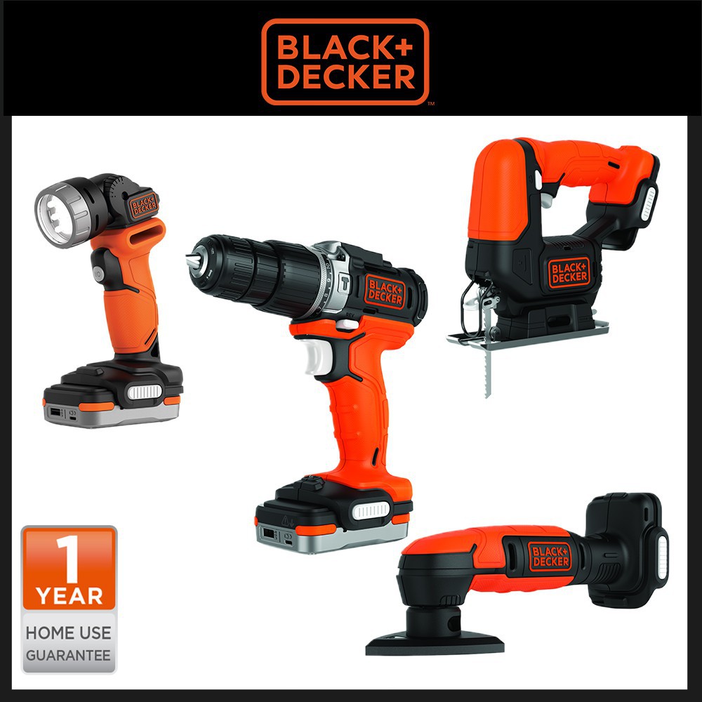 Jual Black Decker Gopak 4 In 1 Bdck123s1s-b1 Perkakas Baterai Set