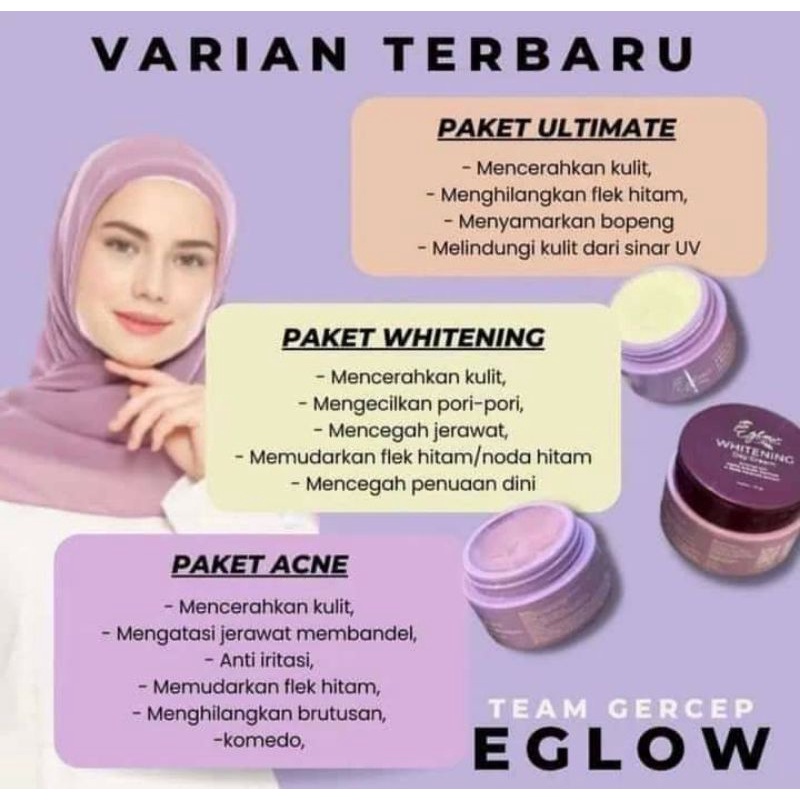 Jual EGLOW PLATINUM / EGLOW WHITENING / EGLOW ACNE | Shopee Indonesia