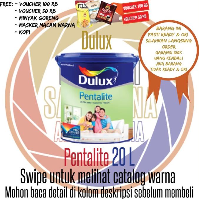 Jual Dulux Pentalite Brilliant White 20 L Pail Warna Standard And Khusus Original Shopee Indonesia 6846