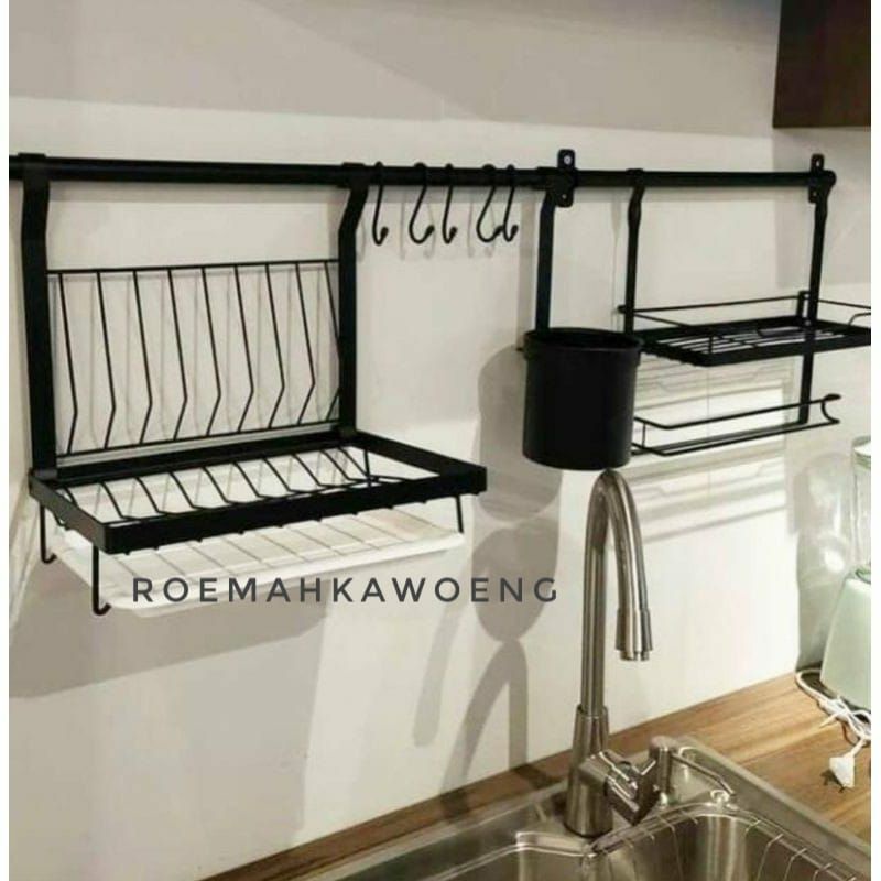 Jual Kitchen Railing WELFORD Rak Piring Bumbu Dapur Gantung | Shopee ...