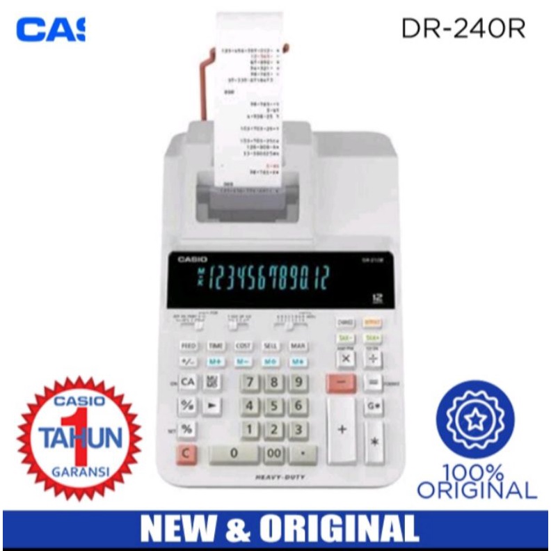 Jual CASIO DR 240R KALKULATOR PRINT ORIGINAL Shopee Indonesia