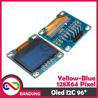 Jual YELLOW BLUE 0.96” I2C 128X64 OLED LCD DISPLAY MODULE | Shopee ...
