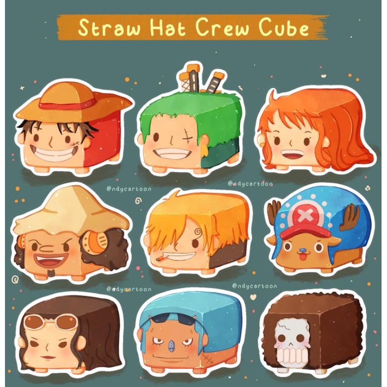 Jual Sticker One Piece | One Piece | Cute Sticker | Straw Hat Crew ...