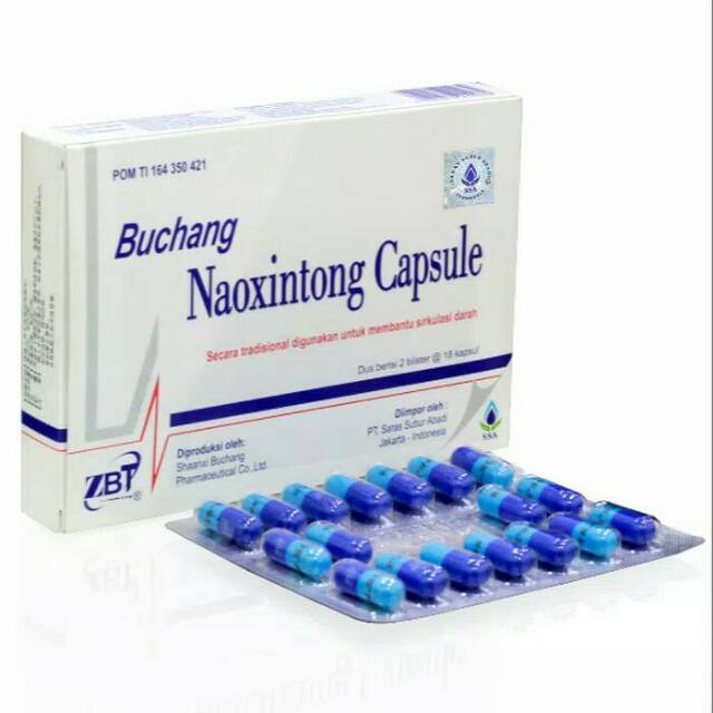 36'S BUCHANG NAOXINTONG / NAO XIN TONG CAPSULE ( obat melancarkan darah,  mencegah stroke)