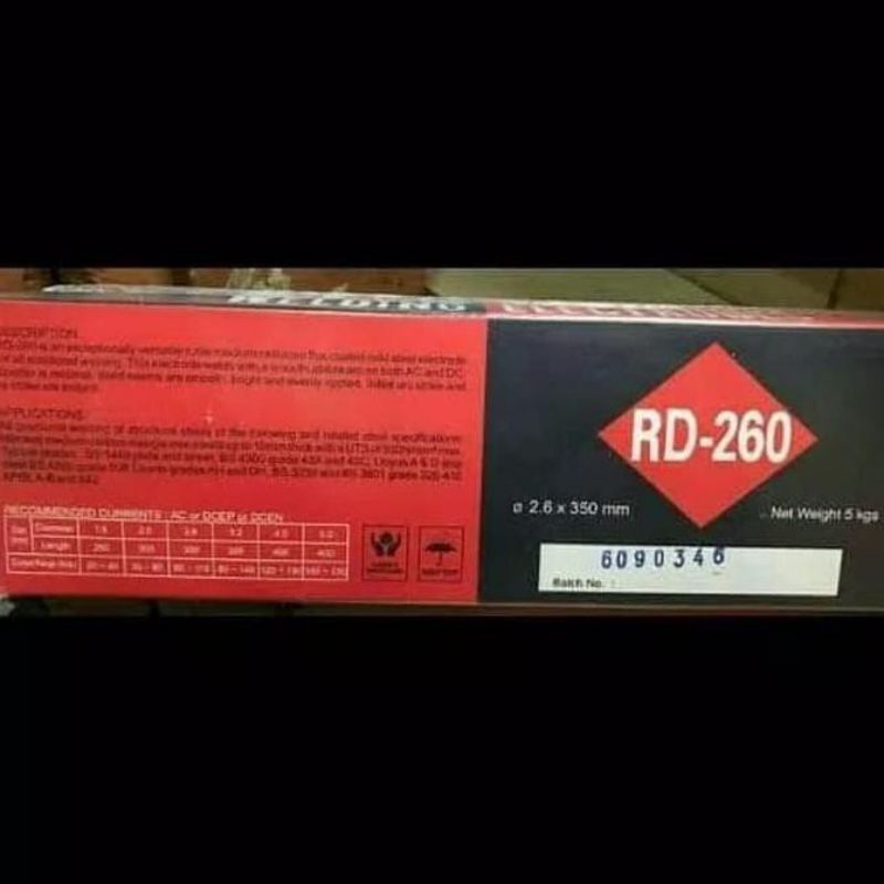 Jual Kawat Las NIKKO STEEL RD-260 2,6mm X 350mm (5Kg) | Shopee Indonesia