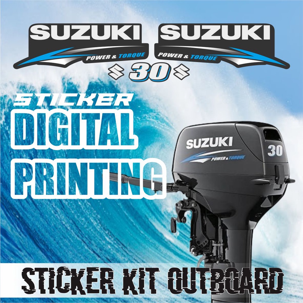 Jual STICKER MESIN KIT OUTBOARD SUZUKI 30 HP | Shopee Indonesia