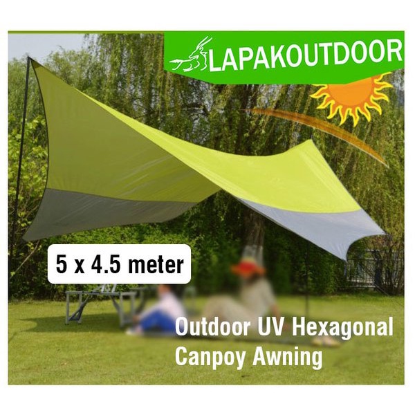 Jual HILLMAN Flysheet Kanopi Hexagonal Tent Canopy UV Shelter Besar ...