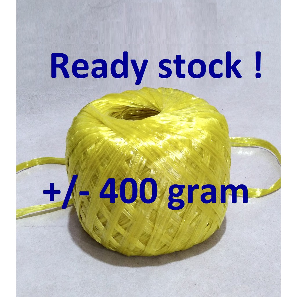 Jual Tali Plastik Rafia Warna Kuning Gulungan Besar ikat mengikat jahit ...