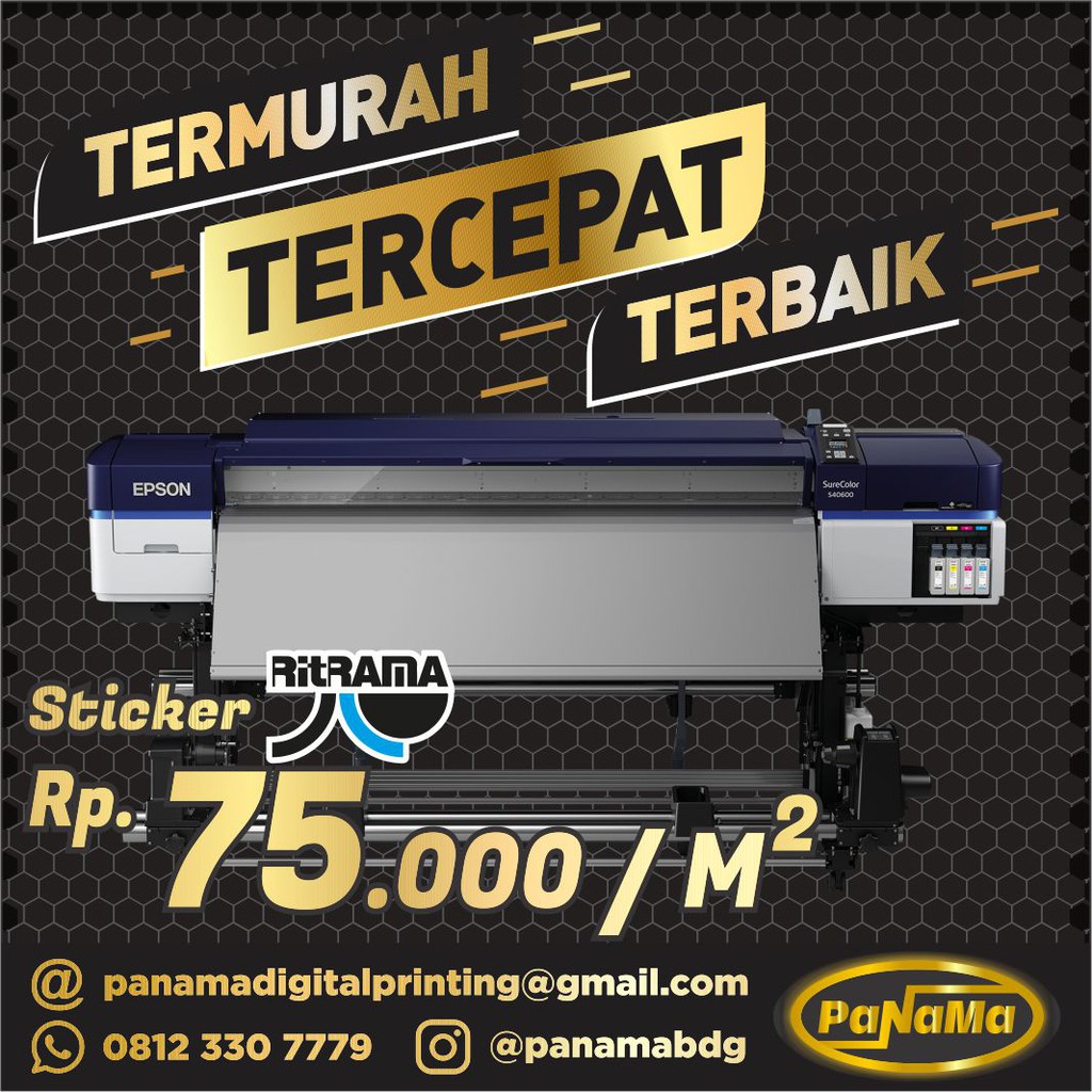 Jual Digital Printing Sticker Ritrama, Print Stiker Vinyl Meteran