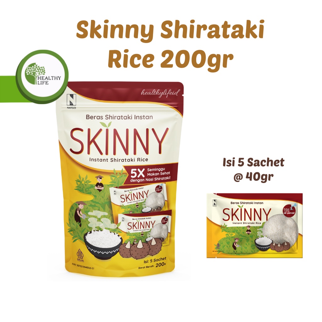 Jual Natgo Skinny Shirataki Rice Pouch 200gr / Beras Shirataki / Beras ...