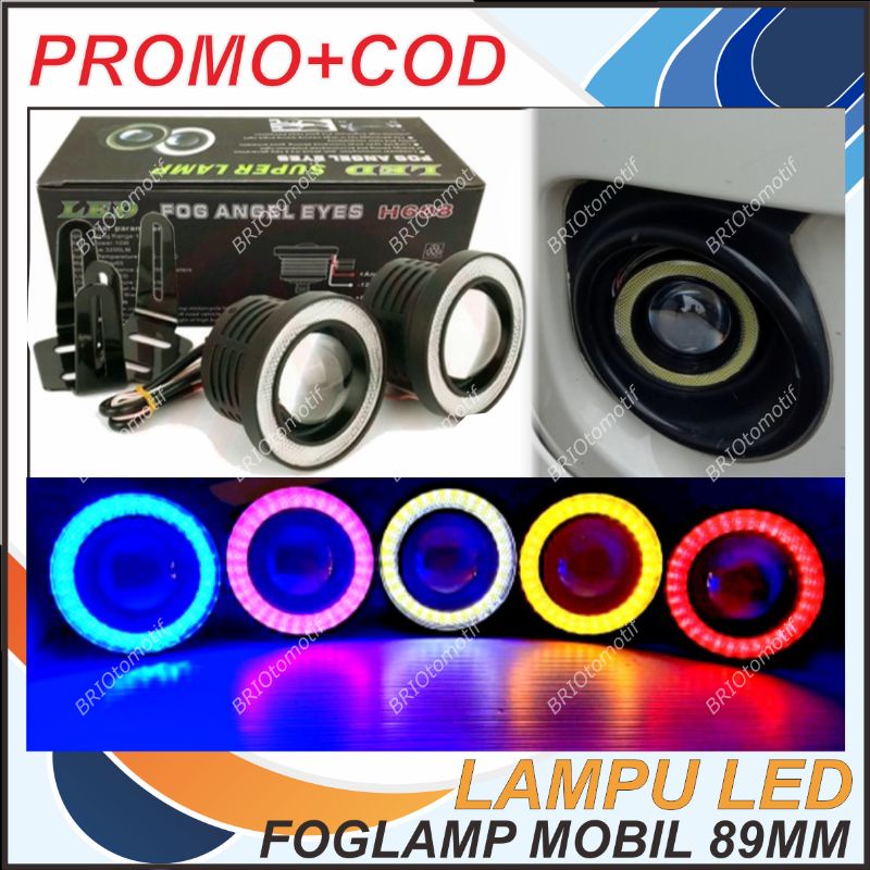 Jual LAMPU KABUT FOGLAMP PROJI LED MOBIL TEMBAK PROJEKTOR + ANGEL EYE ...