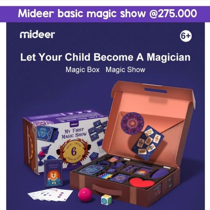 Jual mideer magic show basic 6 properties 12 Tricks alat sulap mainan ...