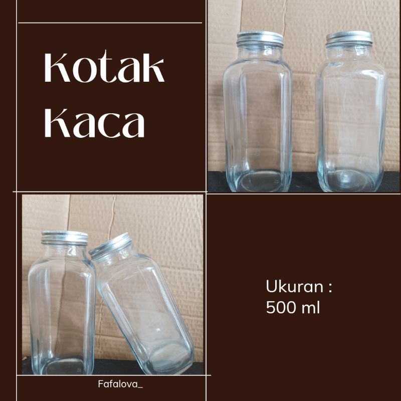 Jual Botol Kotak Kaca 500ml Shopee Indonesia 7545