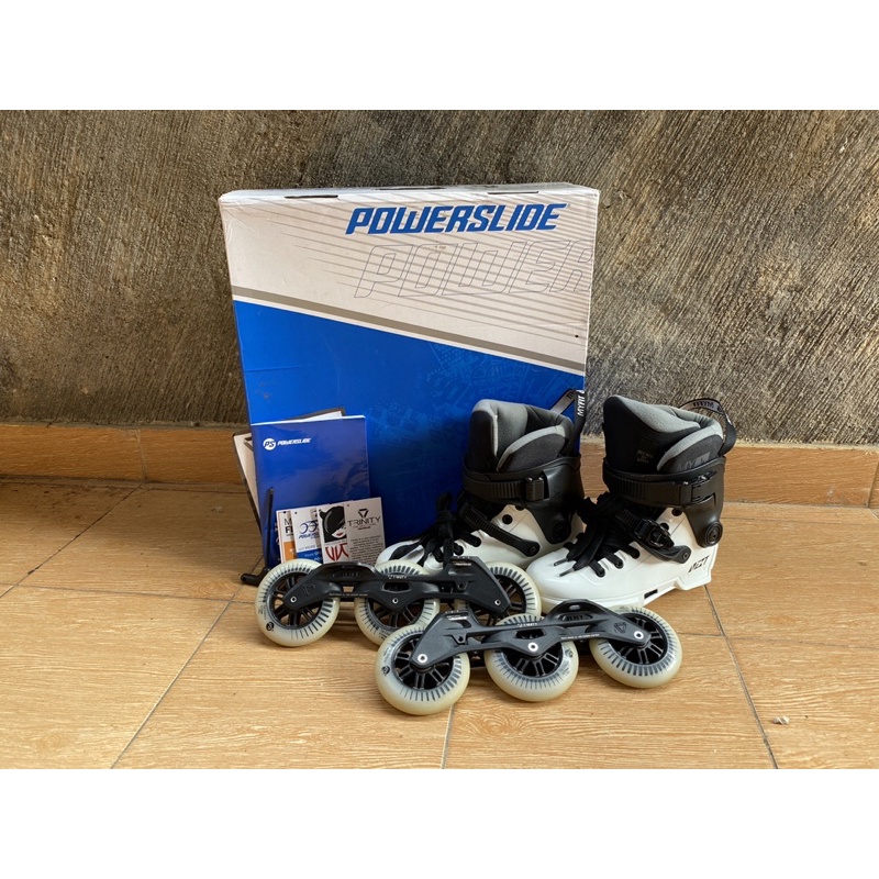 Jual Powerslide NEXT white/black 100 (3 wheels) | Sepatu Roda Inline ...