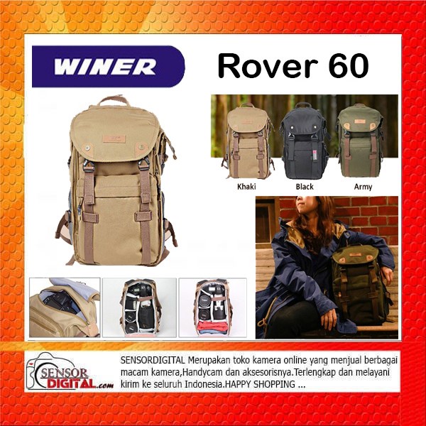 Jual Winer Rover 60 - Camera Bag Backpack Waterproof Tas kamera ...
