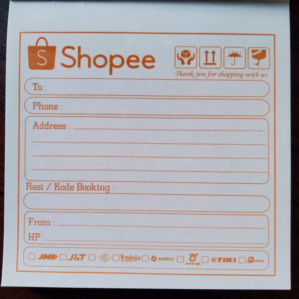 Jual LABEL PENGIRIMAN SHOPEE ISI 100 LEMBAR | Shopee Indonesia