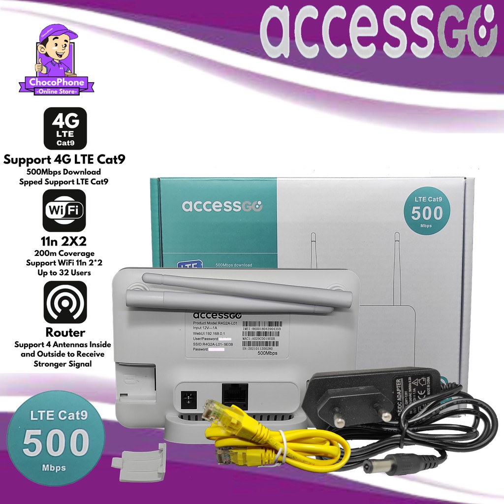 Jual MODEM ROUTER WIFI ACCESSGO 4G LTE CAT 9 | Shopee Indonesia