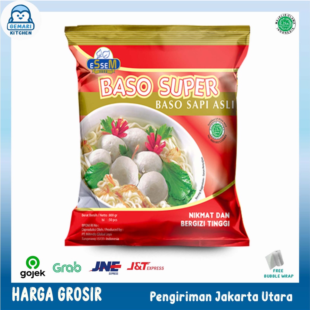 Jual Essem Bakso Sapi Merah Super 50 Butir 700 Gram Shopee Indonesia