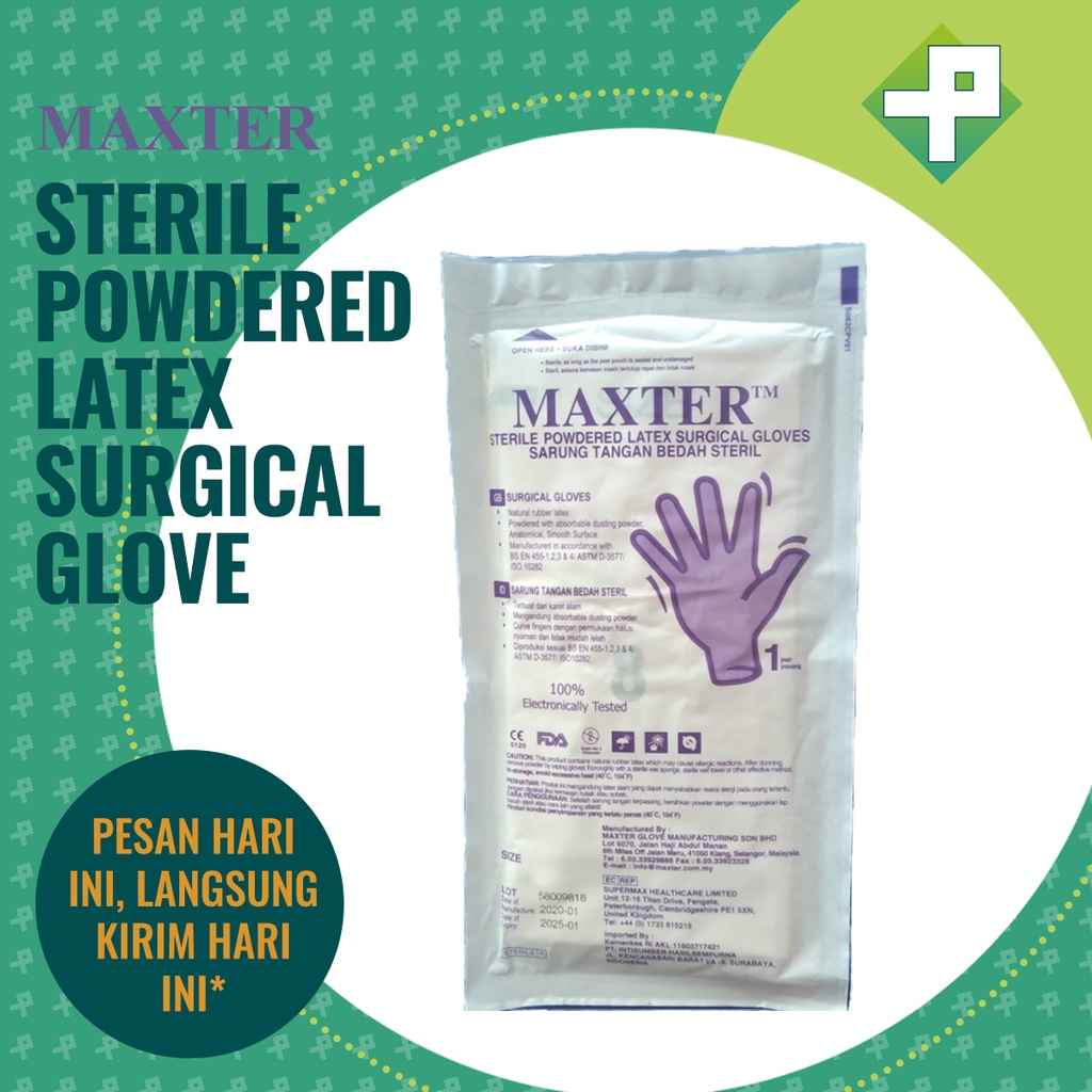 Jual Sarung Tangan Steril Maxter Handscoon Sterile Maxter Pcs