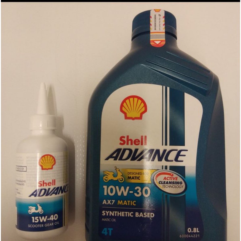 Jual Oli Shell Advance 10W 30 0.8L dan oli Gear Shell Advance 15W 40 ...