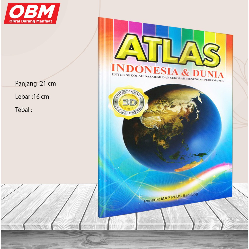 Jual BUKU ATLAS INDONESIA & DUNIA - EDISI TERBARU 3D | Shopee Indonesia
