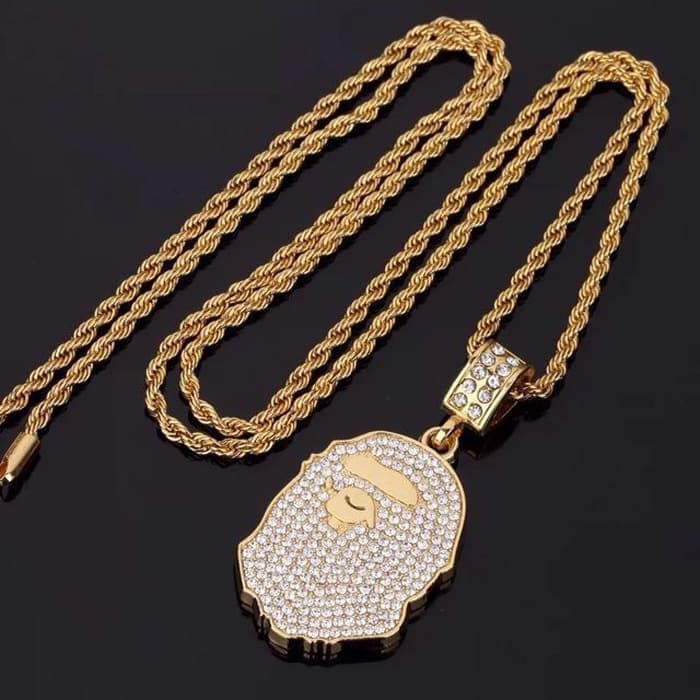 Jual Kalung BAPE Twisted Chain Necklace A Bathing Ape Hypebeast HipHop ...