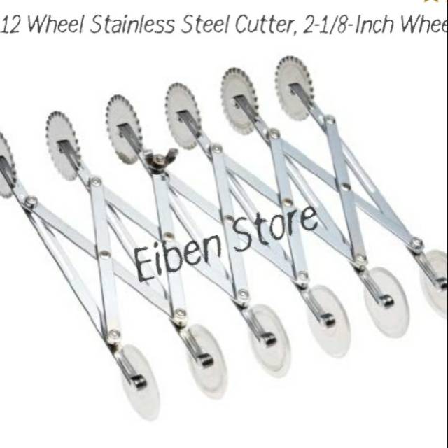 Jual Ateco 12 Wheel Adjustable Cutter, Plain & Fluted/ Ateco Cutter ...