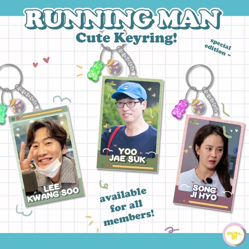 Jual RUNNING MAN KEYRING KEYCHAIN GANTUNGAN KUNCI RUNNERS SBS RM ...