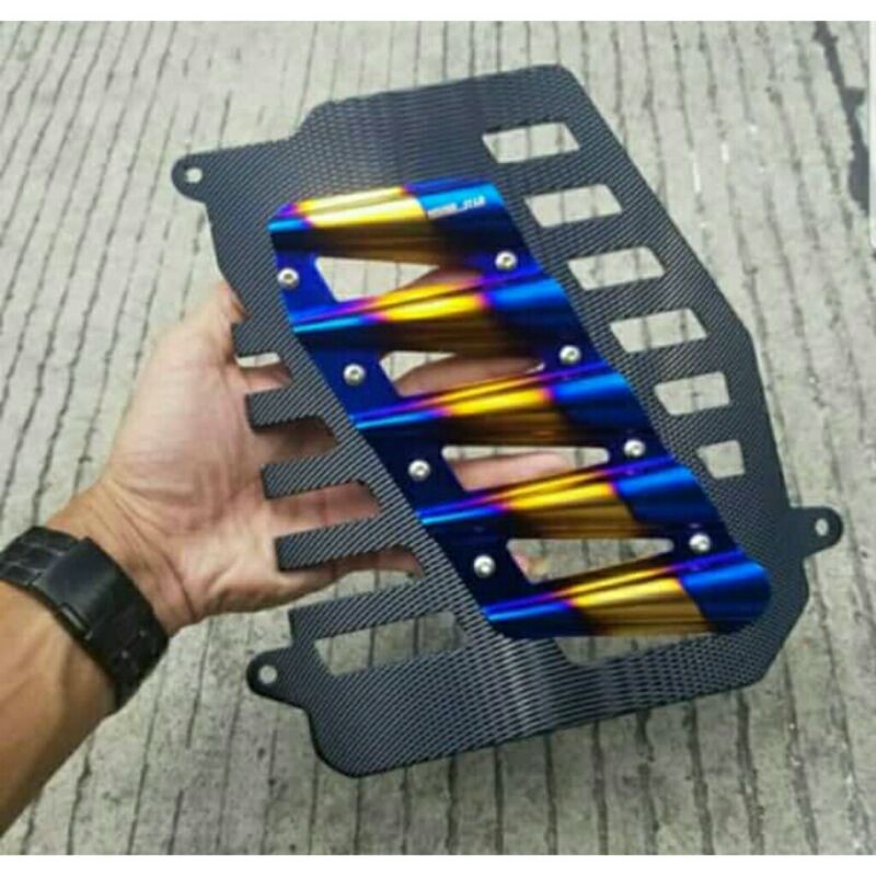 Jual Cover radiator carbon twotone variasi motor NMAX AEROX | Shopee ...