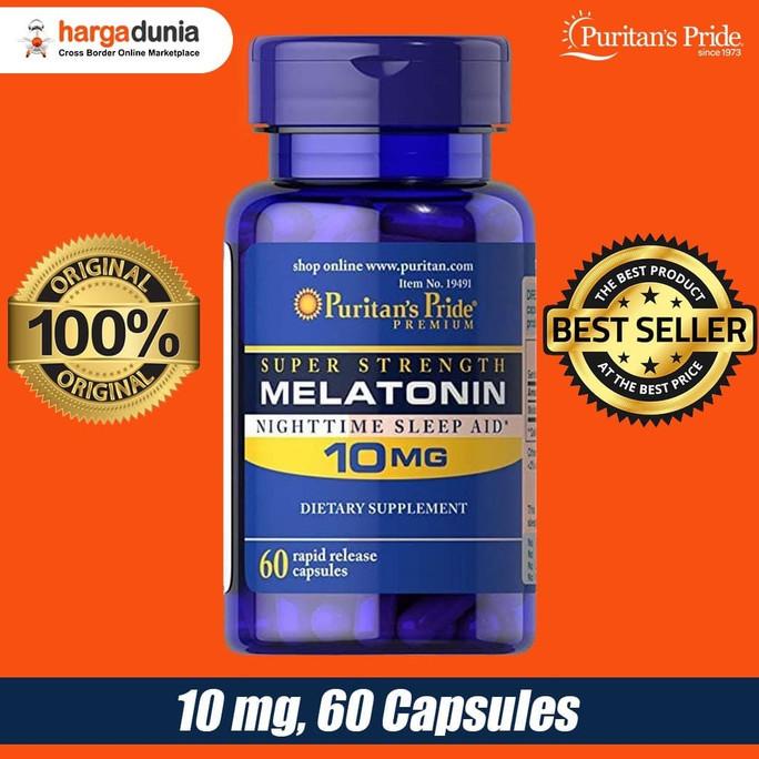 Jual Puritans Pride Melatonin 10mg 60 Capsules Super Strength Lc