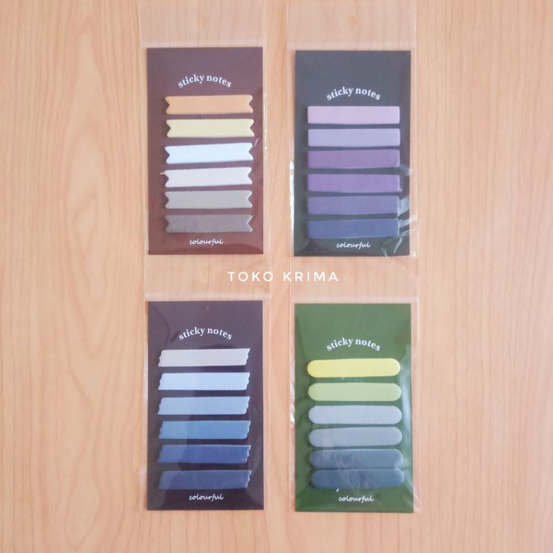 Jual Sticky Notes Stick Marker Penanda Halaman Buku Colorful | Shopee ...
