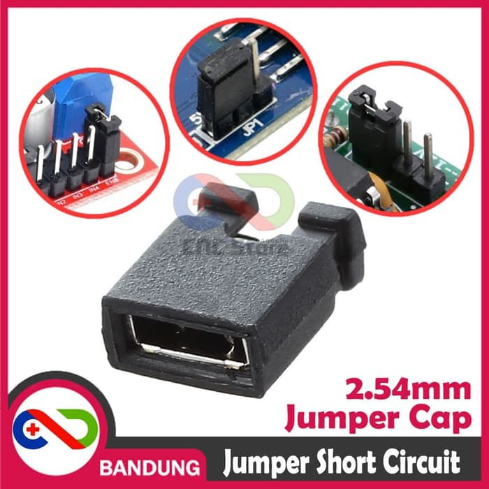 Jual 20PCS JUMPER CAP SOCKET SOKET 2.54MM 2.54 BLACK HITAM | Shopee ...