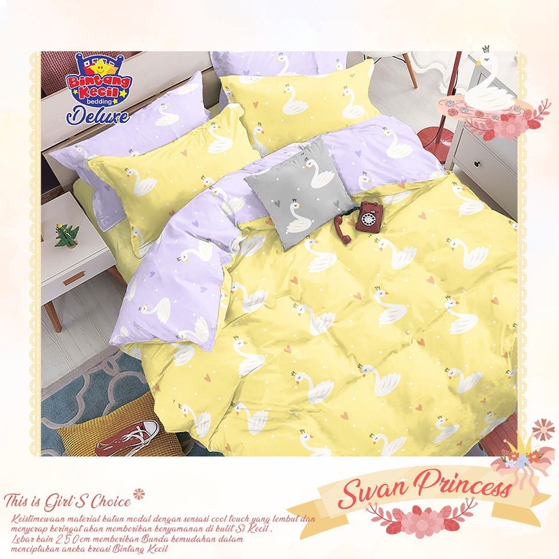 Jual Sprei STAR Swan Princess Kuning | Shopee Indonesia